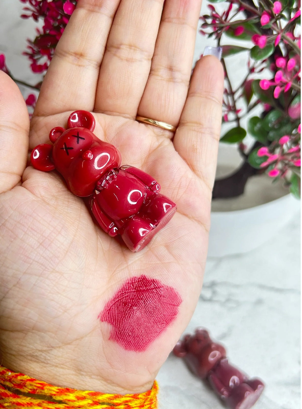 Lip Tint, Bear Keychain Long Lasting Creamy Texture Matte Lipstick For Makeup 6pcs Multicolour - NuroHub