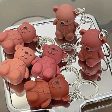 Lip Tint, Bear Keychain Long Lasting Creamy Texture Matte Lipstick For Makeup 6pcs Multicolour - NuroHub