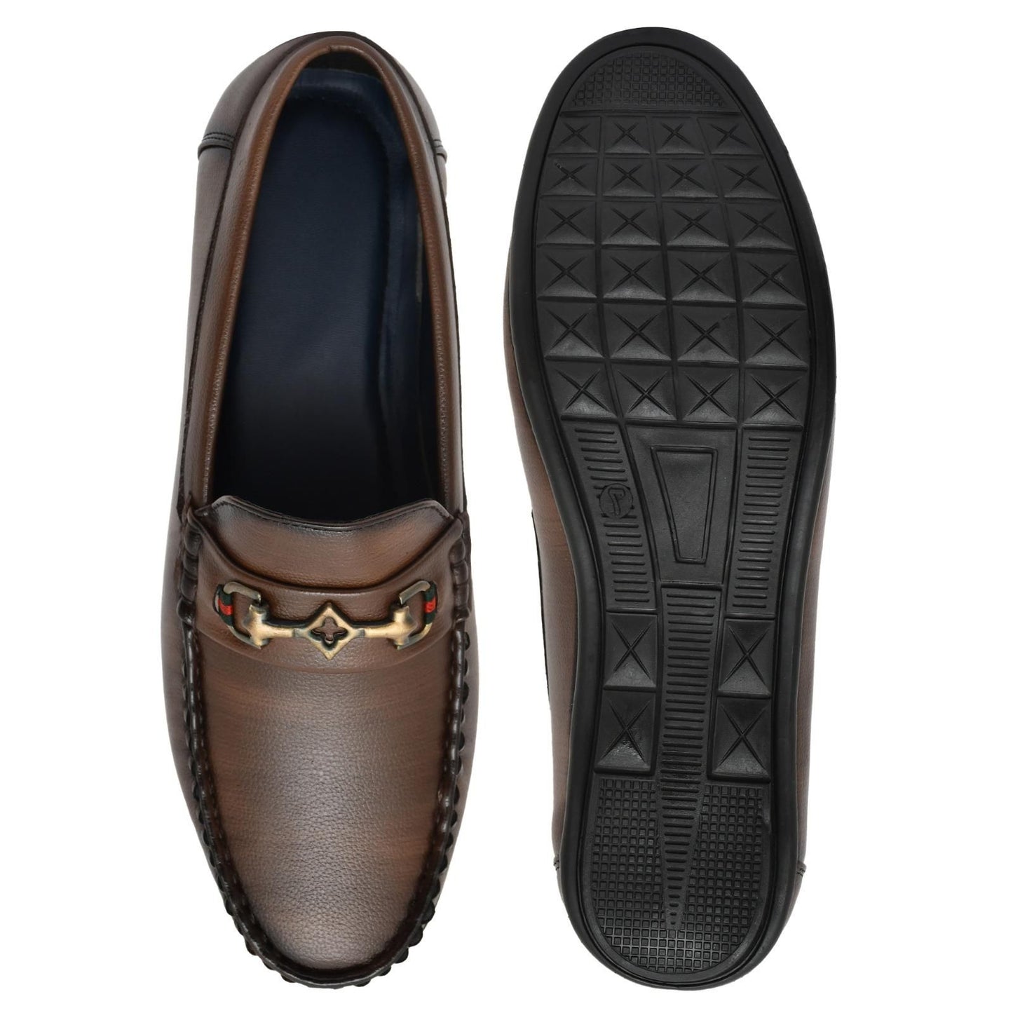 Brown Vegan Leather Loafers - NuroHub