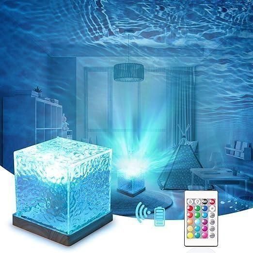 Rotating Water Ripple Night Light Aura Lamp - NuroHub