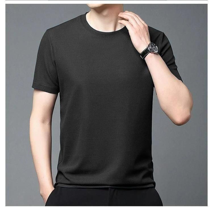 Polyester Stretchable Solid Half Sleeves Mens Round Neck T-Shirt Pack Of 4 - NuroHub