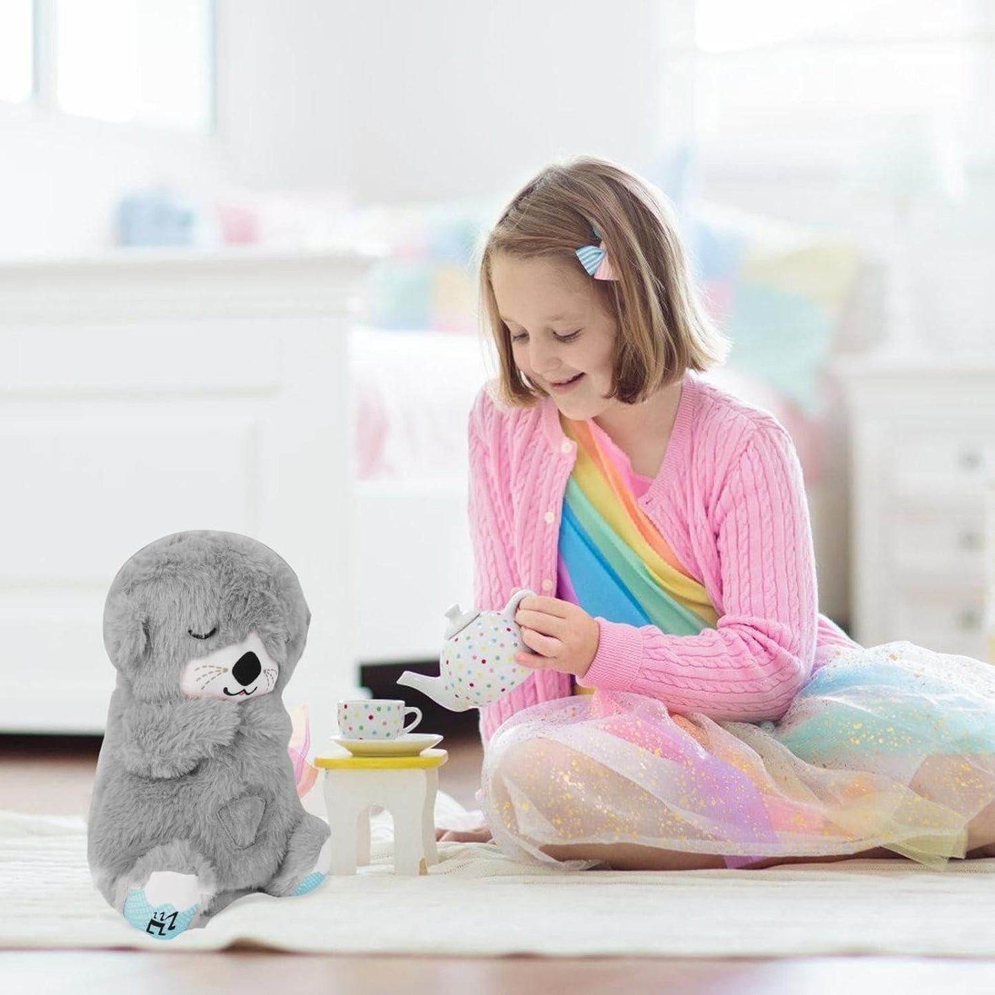Breathing Teddy Bear with Soothing Music, Comfort Plush - NuroHub