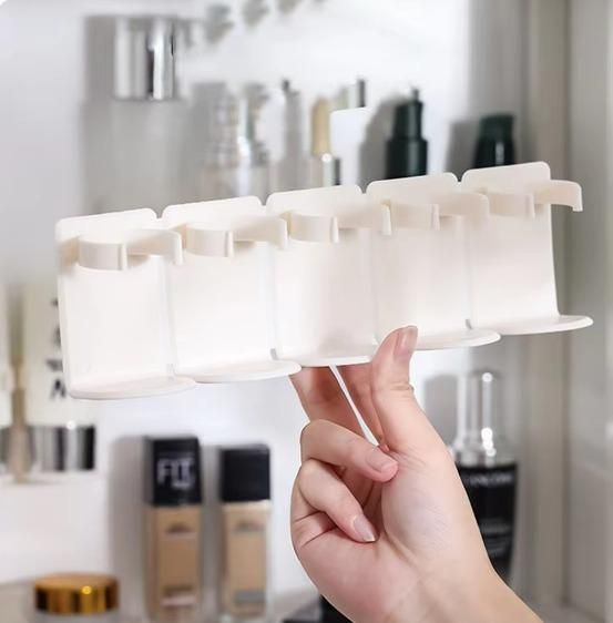 5 Grid Plastic Cosmetic Organiser No Punching Cuttable Storage Holder (Pack of 2) - NuroHub