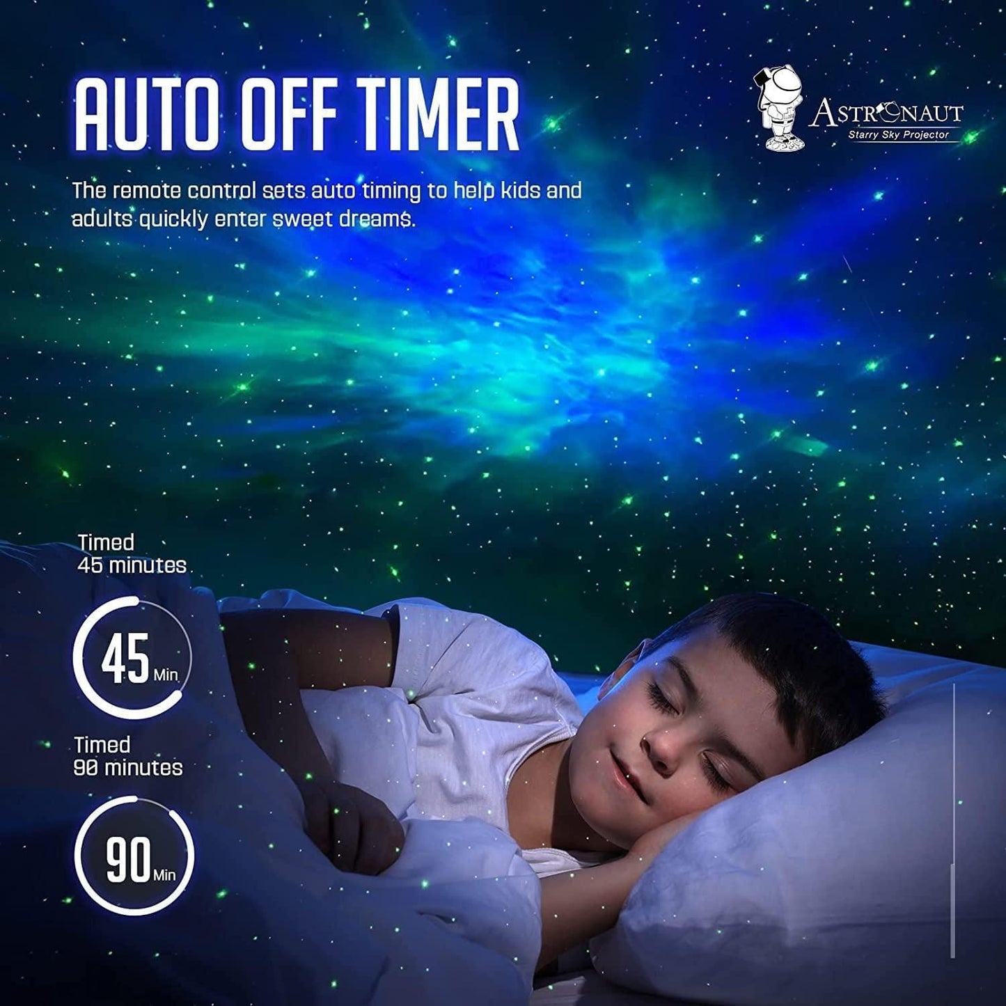 Astronaut Galaxy Projector - 360 Magnetic Head Rotation, Remote Control - NuroHub