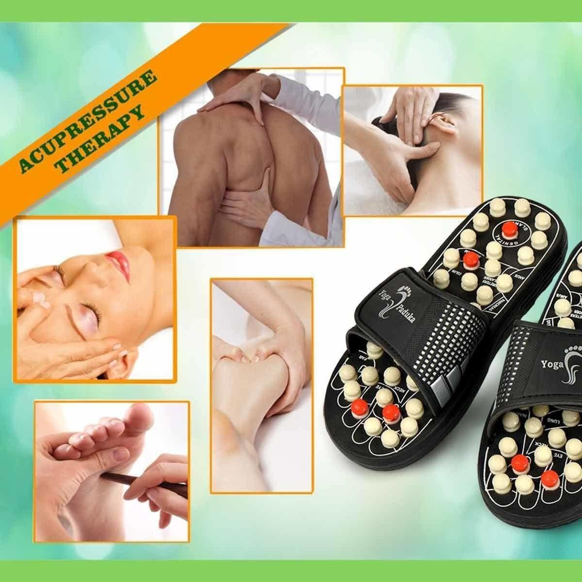Acupressure and Magnetic Therapy Paduka Slippers for Full Body Blood Circulation For Men and Women - NuroHub