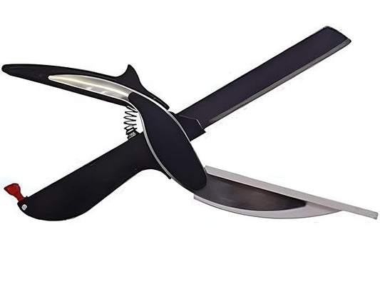 ARR 2 in 1 Sharpe Knife Scissor | Stainless Steel Blade with Locking Hinge & Spring Action