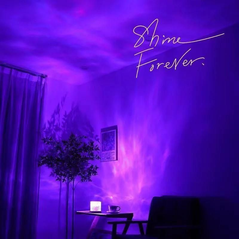 Rotating Water Ripple Night Light Aura Lamp - NuroHub