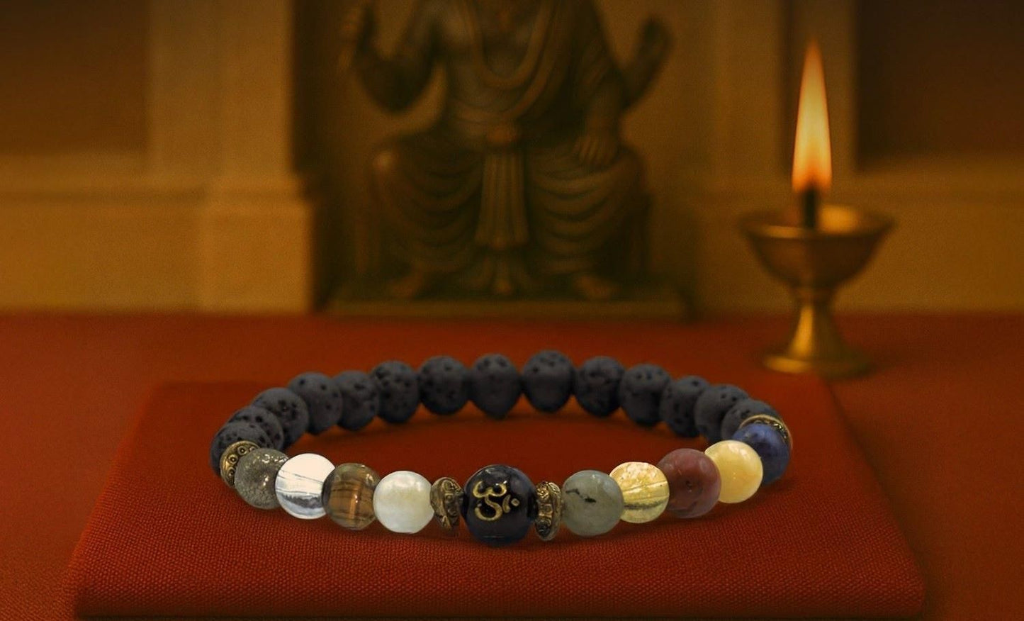 Natural Beads Om Bracelet - NuroHub
