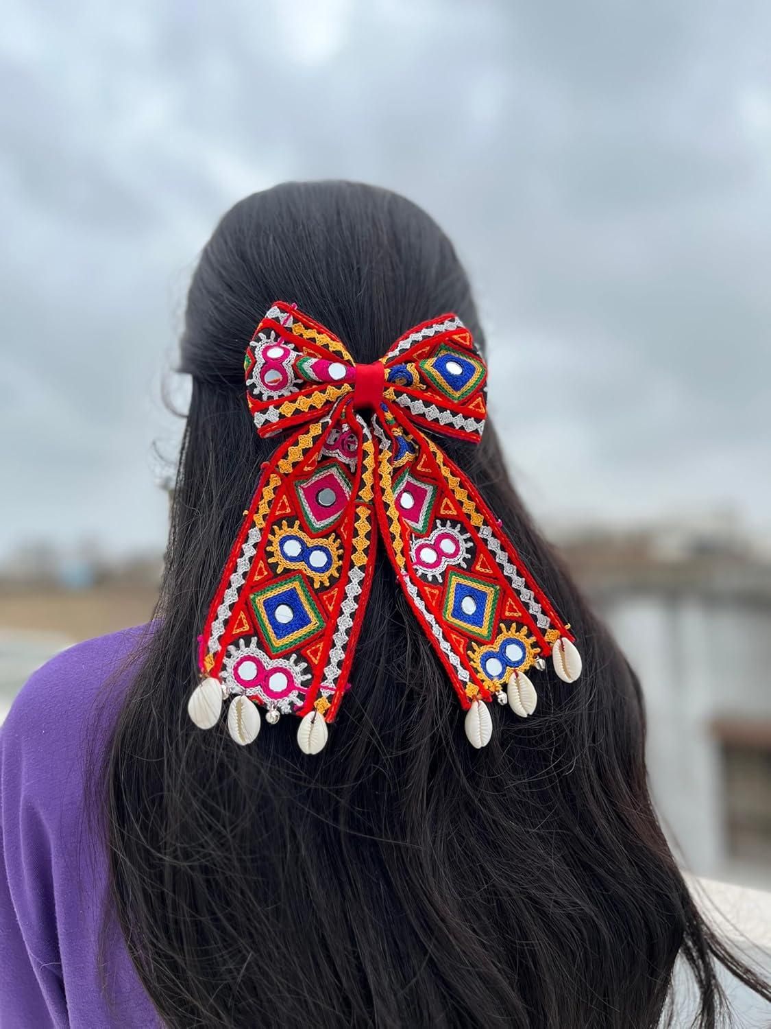 Navratri Bow hair Accessories (Pack of 2)
