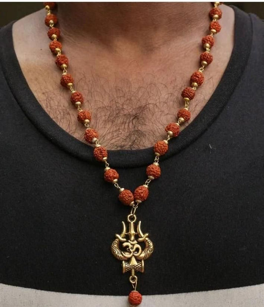 Panchmukhi Rudraksha OM Shiva Trishool Mala - NuroHub