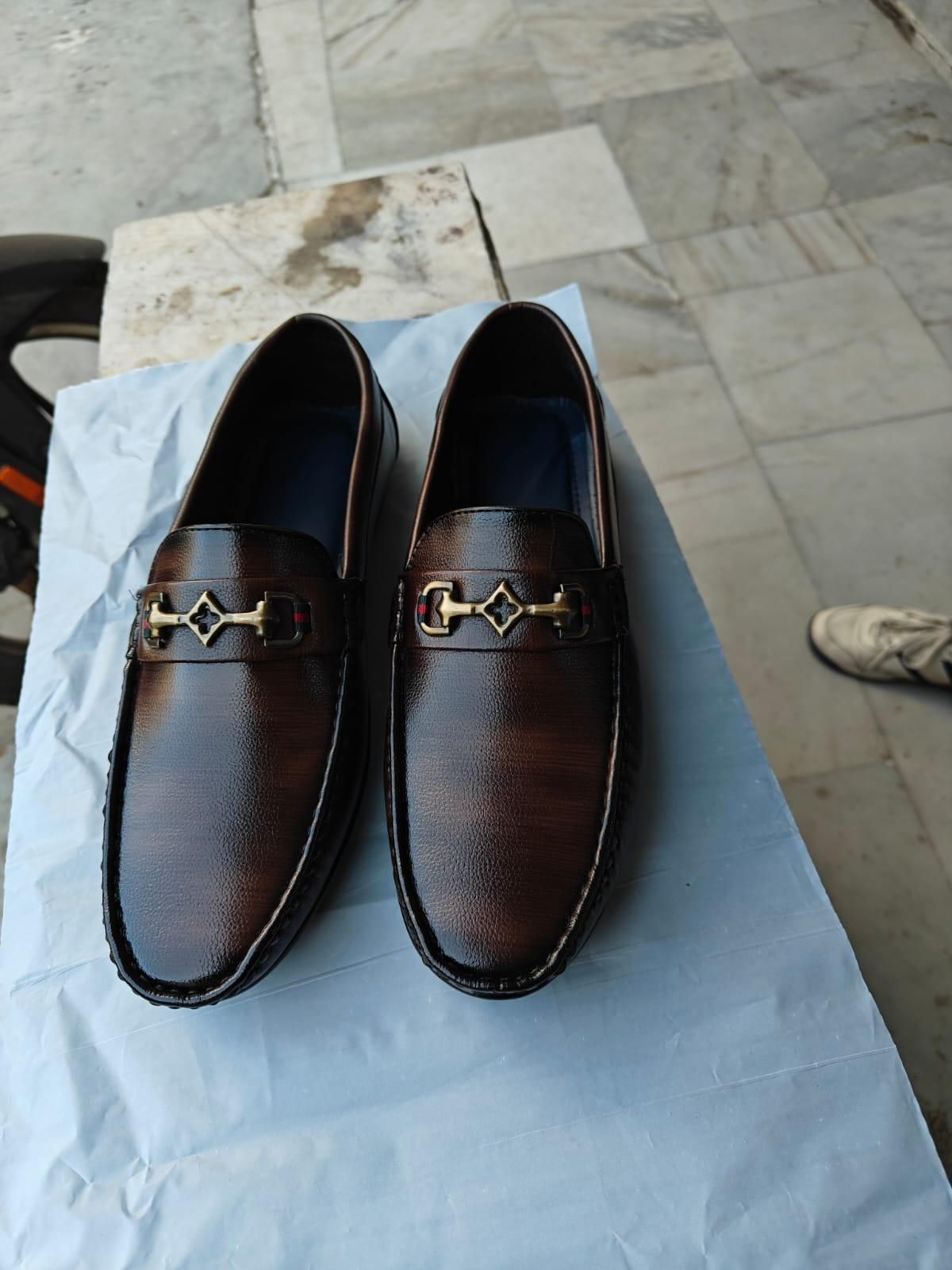 Brown Vegan Leather Loafers - NuroHub