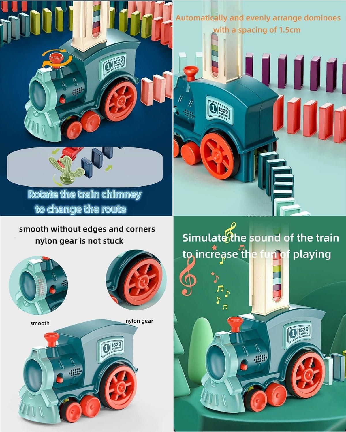 Train Toy Domino Set for Kids BPA Free Plastic with Sound Effects - NuroHub
