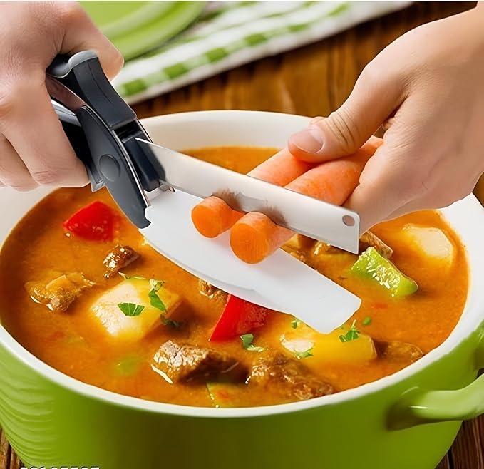 ARR 2 in 1 Sharpe Knife Scissor | Stainless Steel Blade with Locking Hinge & Spring Action