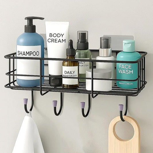 2 PIS COMBOKitchen Storage Multipurpose Rack With Set Of 4 Hooks
