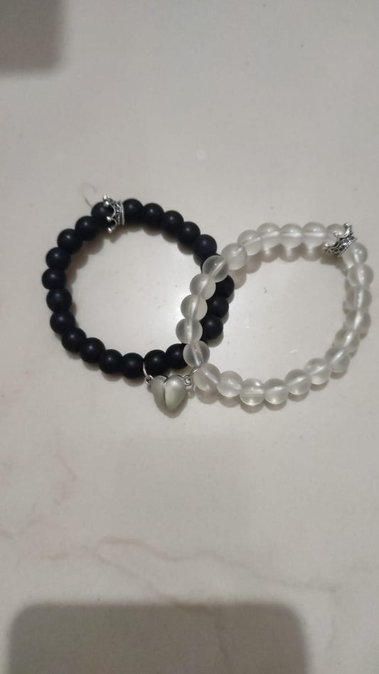 2pcs glow in the dark lover bracelets with a pair of beleket bff bracelets - NuroHub