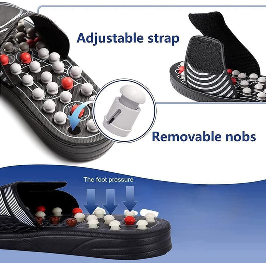 Acupressure and Magnetic Therapy Paduka Slippers for Full Body Blood Circulation For Men and Women - NuroHub