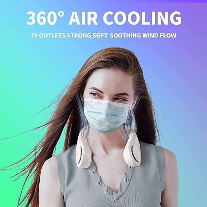 Portable Bladeless Hanging Rechargeable Neck Fan - NuroHub
