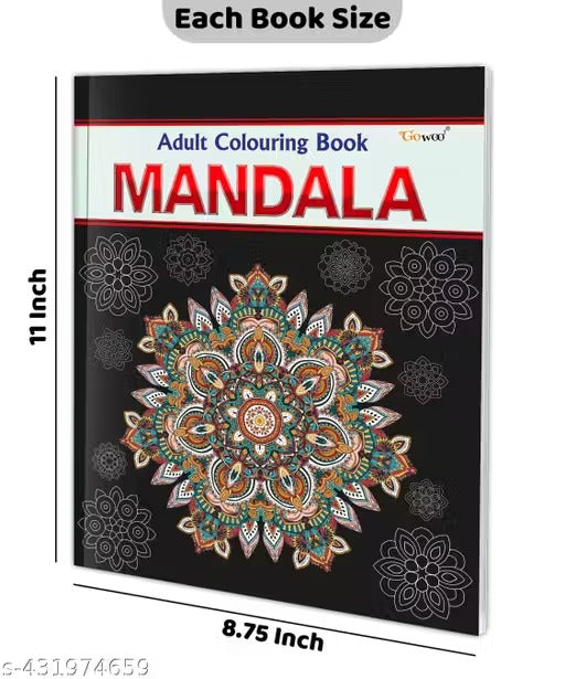 2-in-1 Adult Colouring Book Set – featuring Mandala Art and Nature Designs.