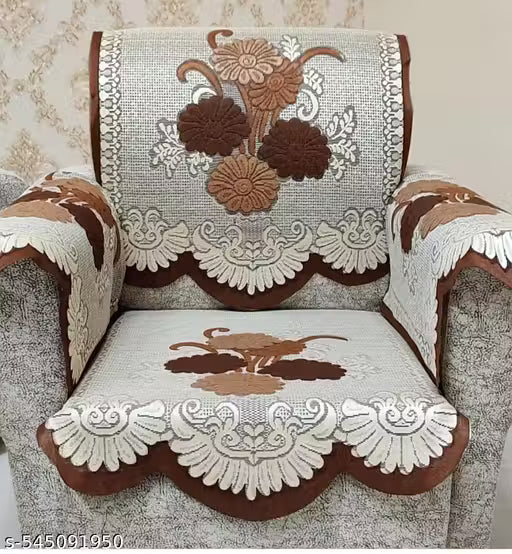 Attractive Home Decor 5 Seater Sofa Cover Set with Table Cover