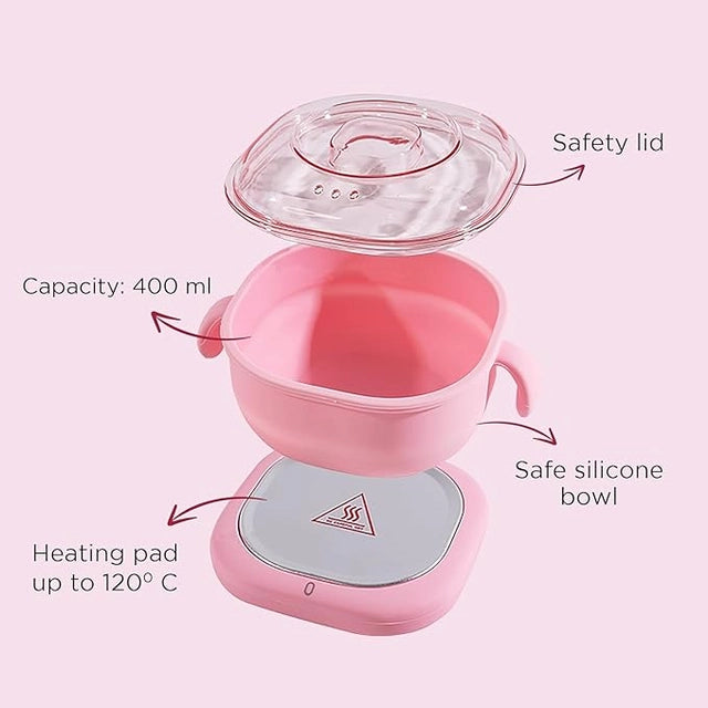 Silicone Foldable Wax Heater | Compact Wax Machine with Quick & Even Heating, Detachable Lid, Easy-to-Clean for Women & Men - NuroHub