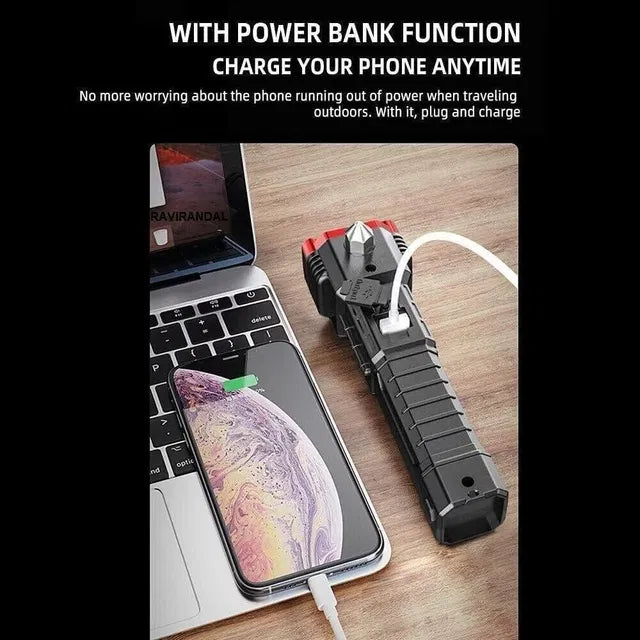8 in 1 Portable Rechargeable Torch LED Flashlight - NuroHub