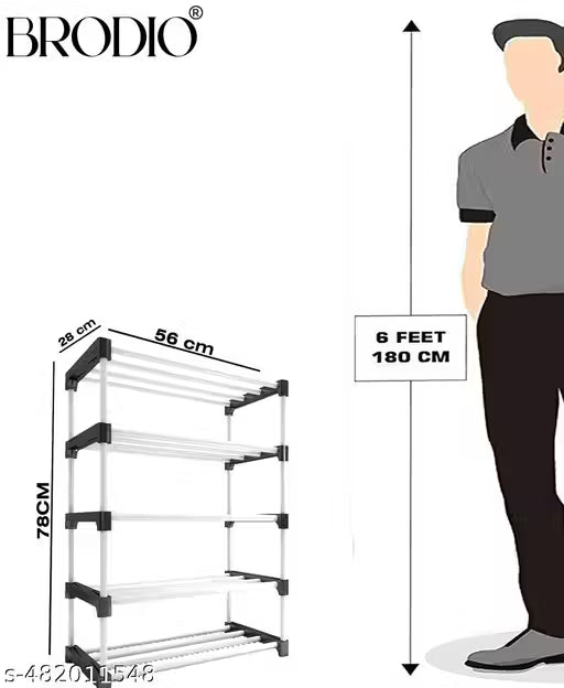 4 shelves PVC pipe shoe rack Plastic Collapsible Shoe Stand (GRAY), 4 Shelves, DIY ((Do-It-Yourself))