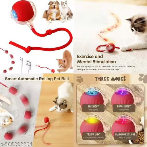 Pet Ball Automatic Toy - Cet/Dog Dancing Toy for Indoor Smart Silicone Rolling Ball