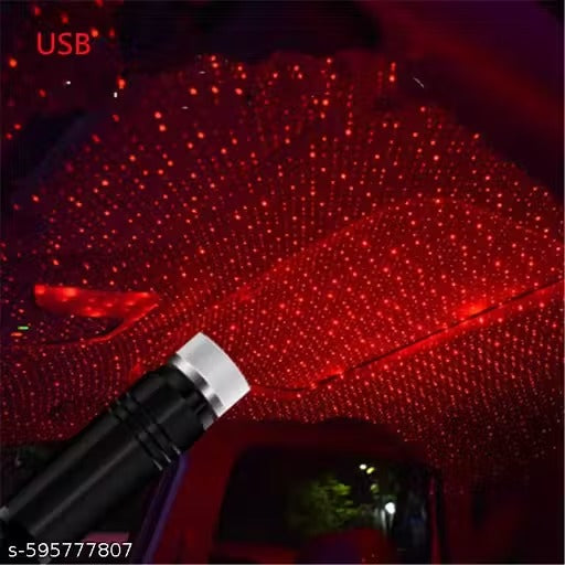Auto Roof Star Projector Lights, USB Portable Adjustable Flexible Interior Car Red Night Lamp