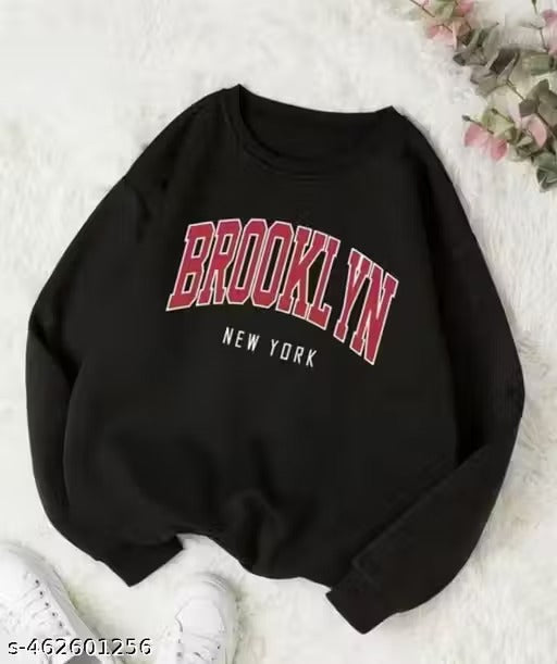 Fancy Designer Printed Sweatshirts Roung Neck Hoodie For Women's