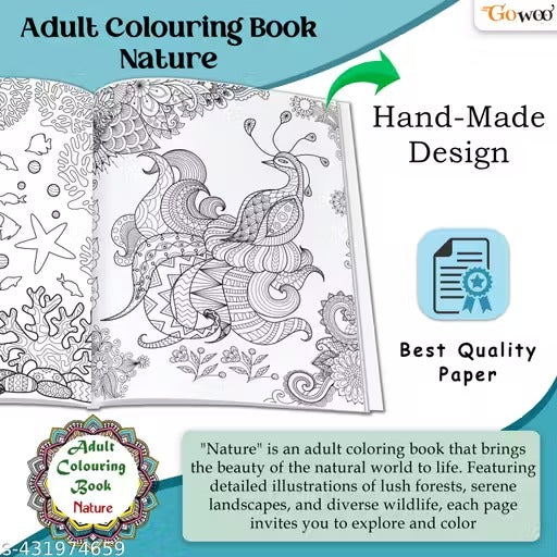 2-in-1 Adult Colouring Book Set – featuring Mandala Art and Nature Designs.