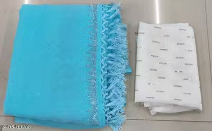 Gullak Women Fashion Georgette Diamomd Work Saree for Women