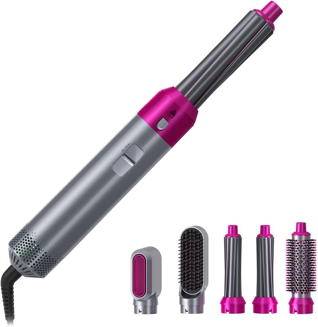 Muti-Functional 5 IN 1 Hair Styling Tool Detachable Hot Air Brush Hair Dryer with Comb - NuroHub
