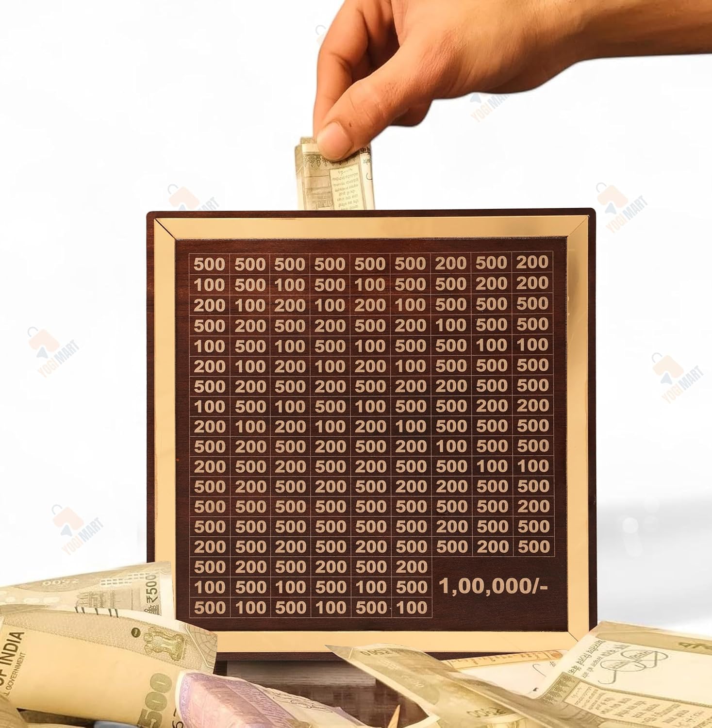 Wooden Savings Challenge Piggy Bank - NuroHub