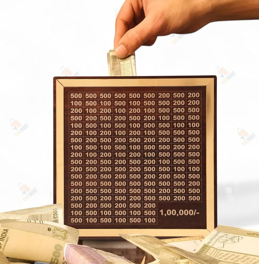 Wooden Savings Challenge Piggy Bank - NuroHub