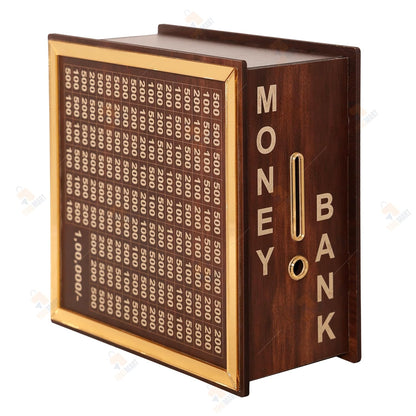 Wooden Savings Challenge Piggy Bank - NuroHub