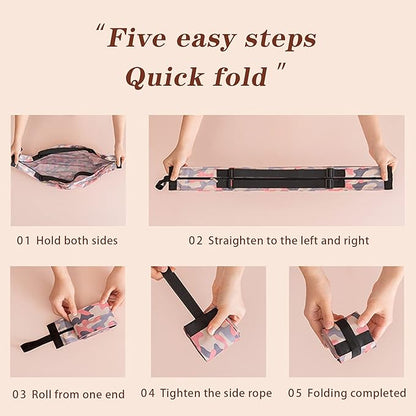 Foldable Shopping Bag Portable Large Capacity Reusable Grocery Bag Daily Commuting Picnic Camping Storage Bag