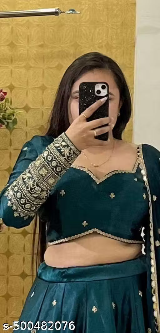 fancy work lehenga choli