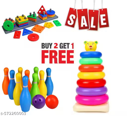 Teddy Rings for Kids with Play Set Toy