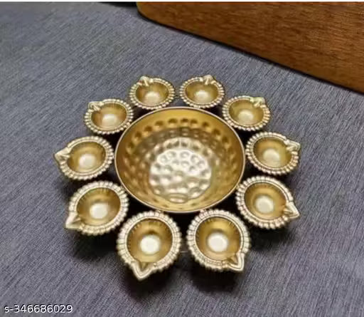 Sonam Handicraft Flower Shape Diya Decorative Urli Bowl for Home