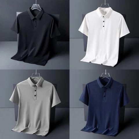 Poly Matte Solid Half Sleeves Mens Polo T-Shirt Pack Of 4 - NuroHub