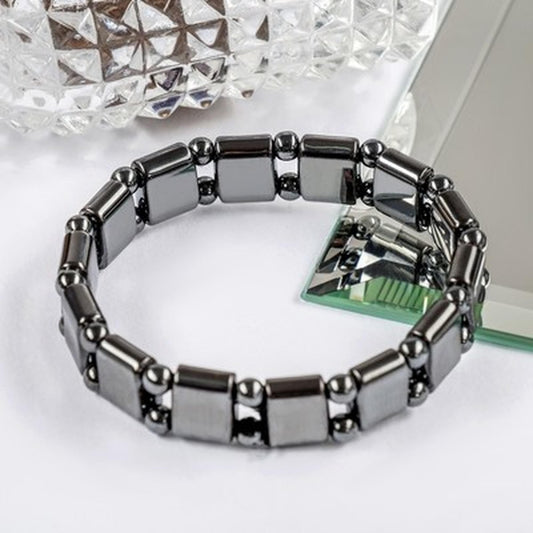 Magnetic Sugar Control Bracelet,Unisex Stylish Health Care Magnetic Black Stone Therapy Bracelet - NuroHub