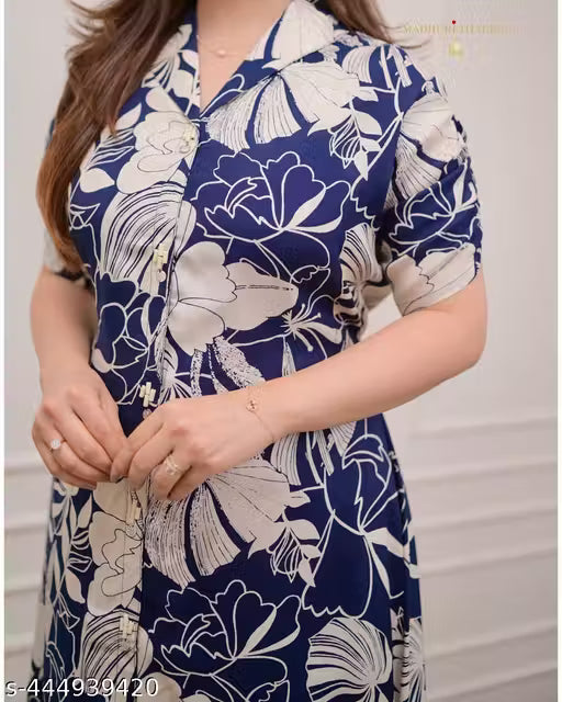 Trendy A-Line Floral Print Women &amp; Girls Kurta