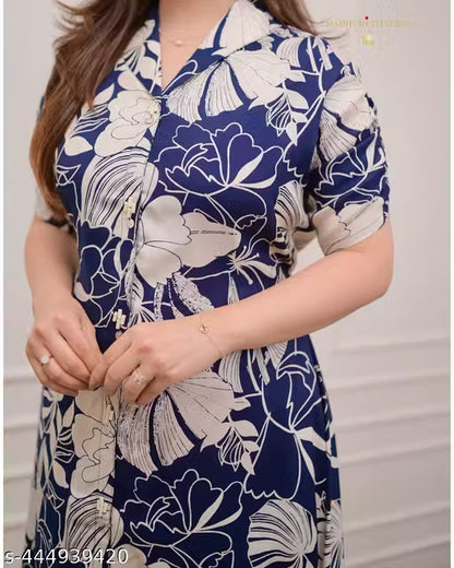 Trendy A-Line Floral Print Women &amp; Girls Kurta