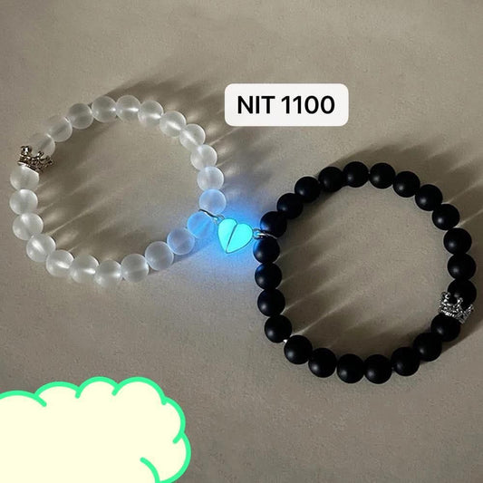 2pcs glow in the dark lover bracelets with a pair of beleket bff bracelets - NuroHub