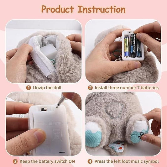 Breathing Teddy Bear with Soothing Music, Comfort Plush - NuroHub