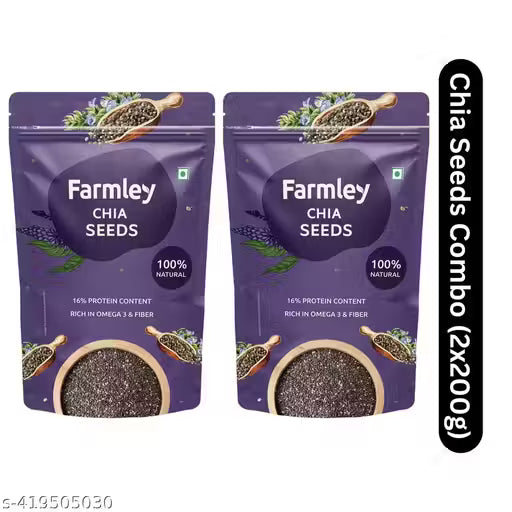 Farmley Chia Seeds I 400g (200g Each) I Chia seeds for weight loss (Pack of 2)