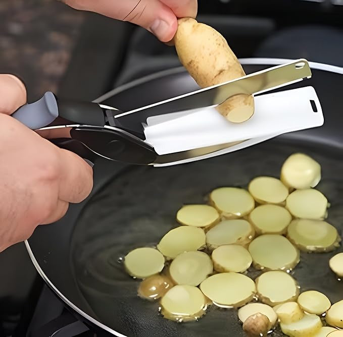 ARR 2 in 1 Sharpe Knife Scissor | Stainless Steel Blade with Locking Hinge & Spring Action