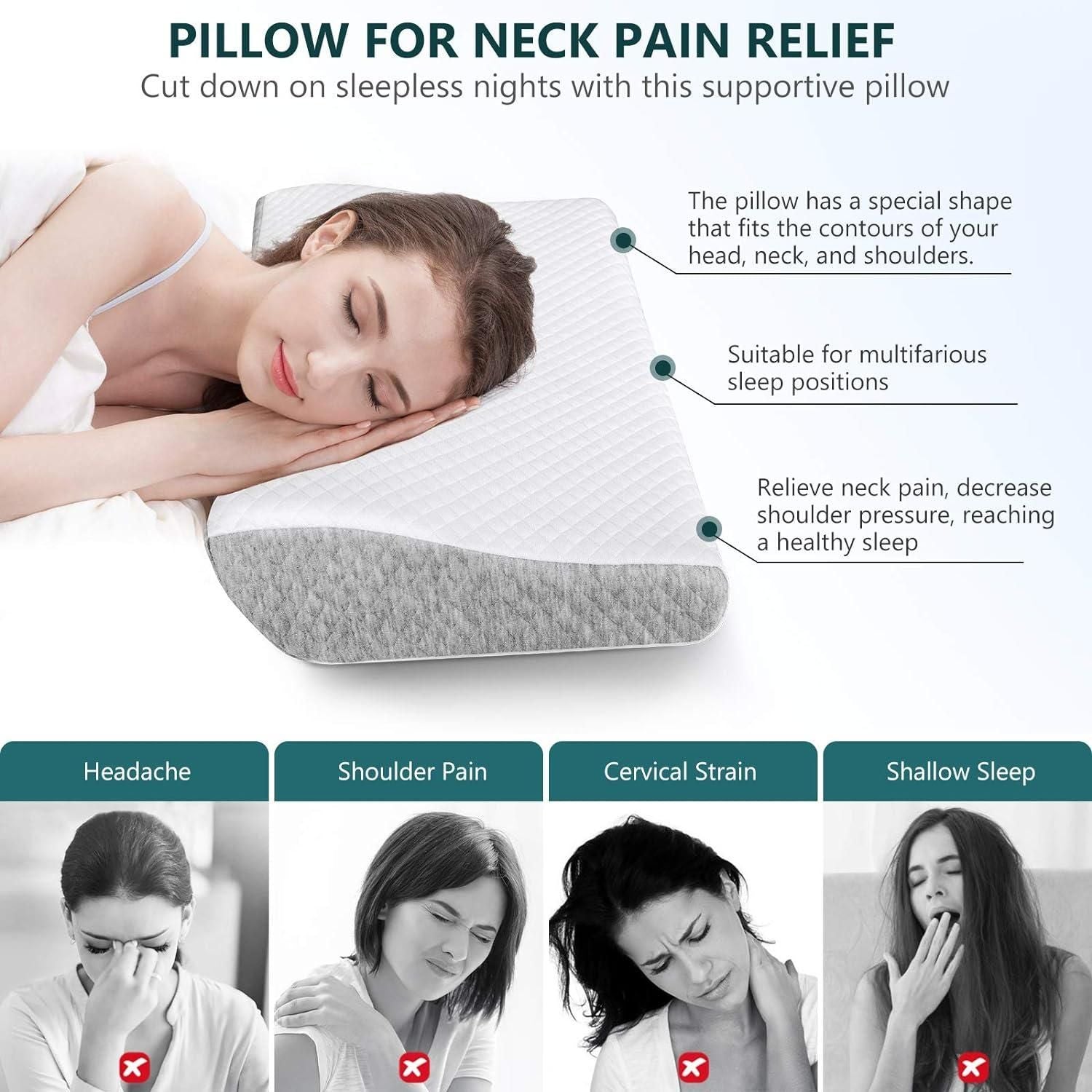 Foam Pillow for Neck Pain Relief - NuroHub