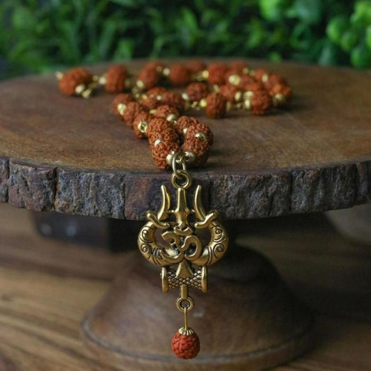 Panchmukhi Rudraksha OM Shiva Trishool Mala - NuroHub
