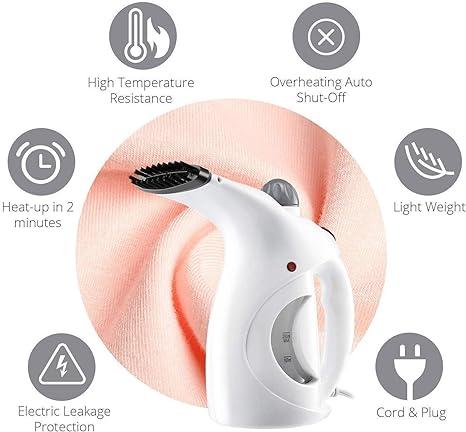 Fast Heat-up Portable Handheld Garment/Facial Vapor Steamer Iron Brush for Home and Travel Handy (Multicolour) - NuroHub